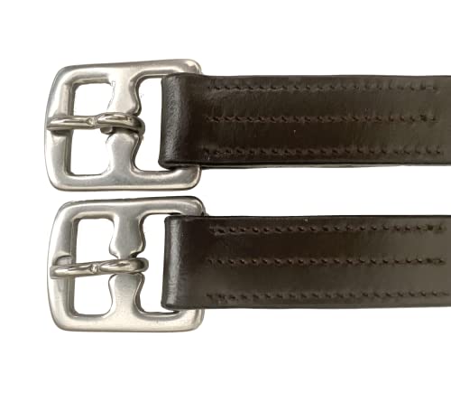 Majestic Ally Genuine Leather English Stirrup Leather (Pair) - color: Brown, size: 48 inch