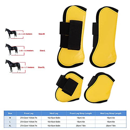 Horse Boots Set,Leg Support Wrap for Training,Jumping,Riding,Eventing Open Front Jumping Tendon Horses Boots Equipment During Jumping,Adjustable 2 Pack - size: 29.00*18.00*5.00