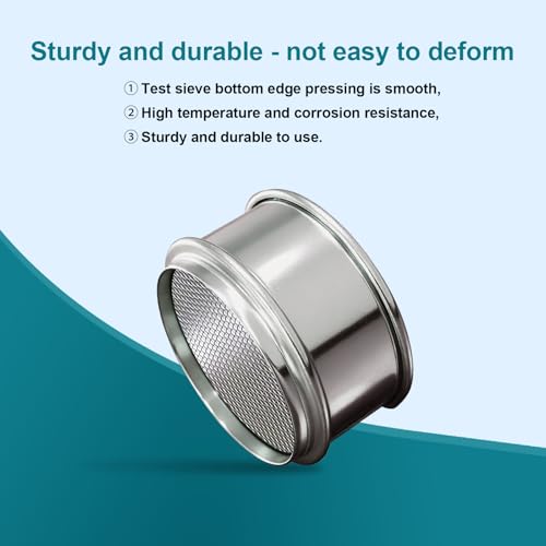 Full 304 Stainless Steel Mesh Sieve Screen, LVDALAB 16 Mesh(1.18mm) Aperture, 2.4inch(6CM) Dia Standard Sample Analysis Test Sieves Sifters Strainer for Industrial Laboratory Homes - size: 16 Mesh(1.18mm)/Ф2.4in(6CM)
