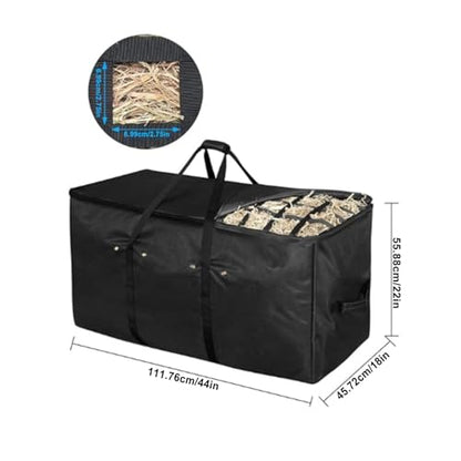 Hay Bags for Horse Heavy Duty Oxford Hay Bag Extra Large | Horse Feeding Supplies Waterproof Tote with Top Slow Feed Design for Barn Stable