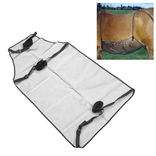 37×28in Horse Belly Guard Mesh Sheet | Breathable Adjustable Summer Protector for Riding & Nylon Material | for Outdoor Riding, Barn Use | Prevents Insect Bites