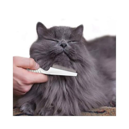 2 Pcs Pet Grooming Comb, Stainless Steel Dog Cat Grooming Combs with Stainless Steel Teeth, Pet Dematting Tools, for Small, Medium & Large Pets