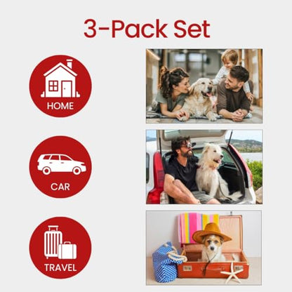 Rubyloo Dog First Aid Kit, 2 Essential & 1 Travel Pack Bundle | Vet-Approved Kit, Pet First Aid guide; Tick remover; Thermal Blanket, Pet-safe supplies; Water-Resistant case, Home, Car