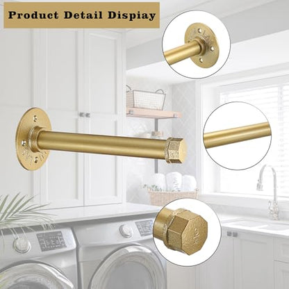 Sumnacon Wall Mounted Clothes Rack for Wardrobe, 2Pcs 8 Inch,Gold - color: Gold, size: 8 Inch