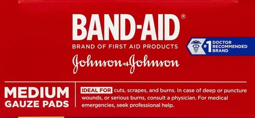 Band-Aid Brand Cushion Care Non-Stick Gauze Pads, Individually-Wrapped, Medium, 3 in x 3 in, 10 ct (Pack of 2) - size: 3x3 Inch 25ct (Pack of 20)