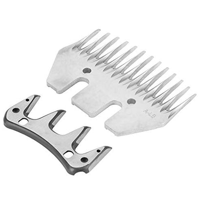 Stainless Steel Sheep Clippers Blade, High Hardness Cutting Shearing Cutter Replacement, 13 Tooth Straight Blade, for Sheep Grooming(13 Tooth)
