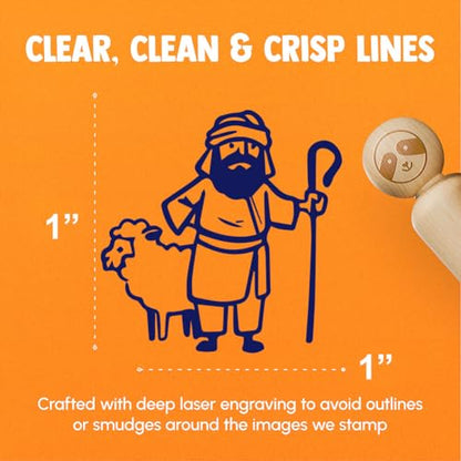 Biblical Shepherd Sheep Staff Crook Rubber Stamp for Stamping Crafting Planners - 1 Inch Medium - size: 1 Inch Medium