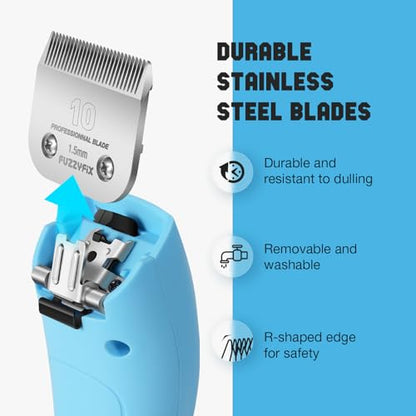 Professional Dog Clippers for Grooming Thick Curly Matted Coats - color: Blue