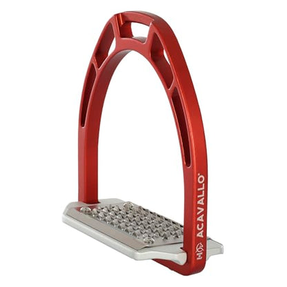 Acavallo Arco Evolution Alupro Stirrups, One Size, Red, Set of 2