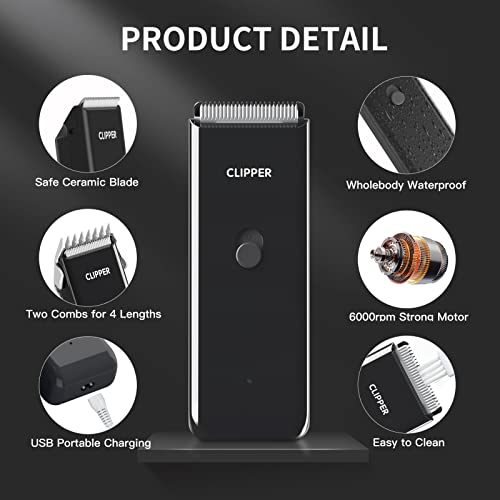 Home Professional Dog Grooming Kit Clipper Low Noise USB Rechargeable for Dog Cat - color: Ap005-black