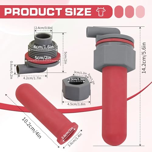 3PCS Soft Rubber Calf Feeder Nursing Nipple Teats - color: GREY