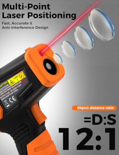 Non Contact Infrared Thermometer Gun POROMETISTO with MAX Measurement - size: IM02