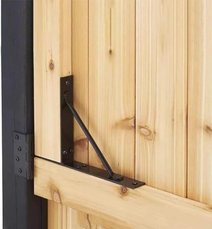Anti Sag Gate Kit Heavy Duty No Sag Kit Gate Corner Brace Bracket for Wooden Gate Fence with a Self-Locking Gate Latch (No Sag Kit A - 2Set) - style: No Sag Kit A - 2Set