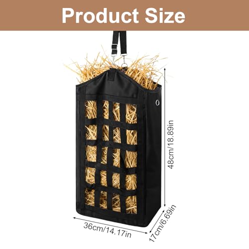 EUBUY 3 Pcs Hay Feeder for Goats and Horses, Slow Feed Design, Hay Nets
