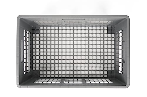 Hudson Exchange 24 x 16 x 8" Mesh Straight Wall Handled Storage Container Tote, Gray - color: Gray, size: 1 Pack