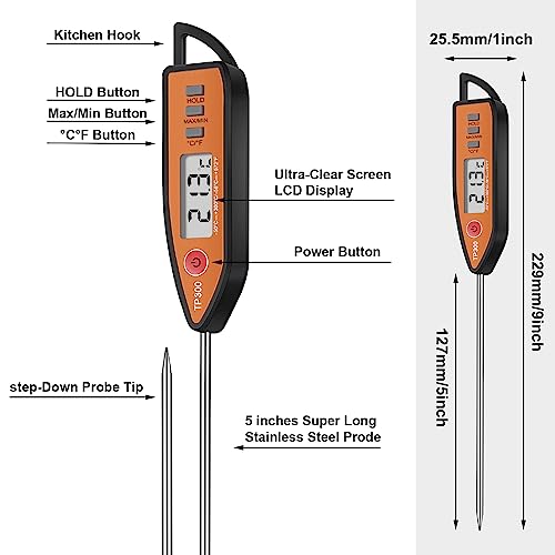 Digital Thermometer Food Meat Candy Water Immediate Read Thermometer for Kitchen Cooking(24 Pcs)