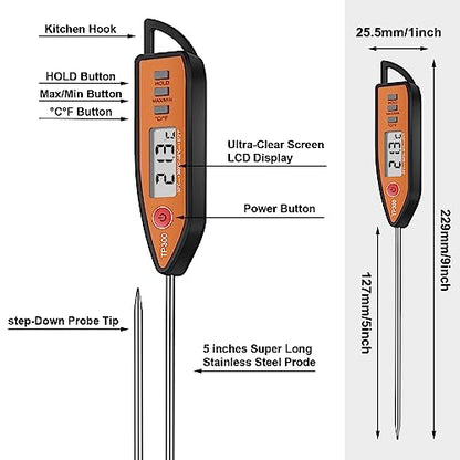Digital Thermometer Food Meat Candy Water Immediate Read Thermometer for Kitchen Cooking(24 Pcs)