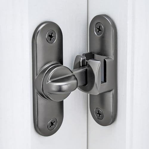 Grey 90/180 Degree Barn Door Latches,Flip Gate Lock - color: Gray