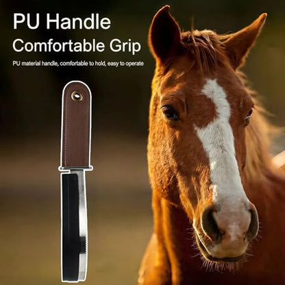 Metal Shedding Blade, Dual-Sided Shedding Blade Horse Hair Brush（2Pcs） - size: 2 pcs