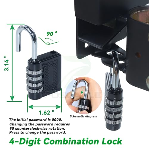 Upgraded 2 Pack 5 inch Black S16100700 Two Way Lockable Gate Latch - size: A7 2xLockable Gate Latch
