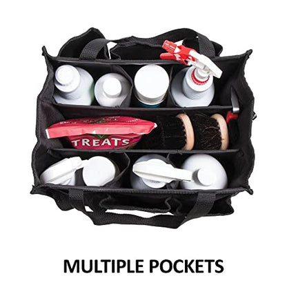 Dura-Tech Smartchoice Grooming Tote | Color Navy | Ultimate Stable Organizer | Dirt-Control Feature | Easy Carry Design | Sturdy 600D Poly Material - color: Navy