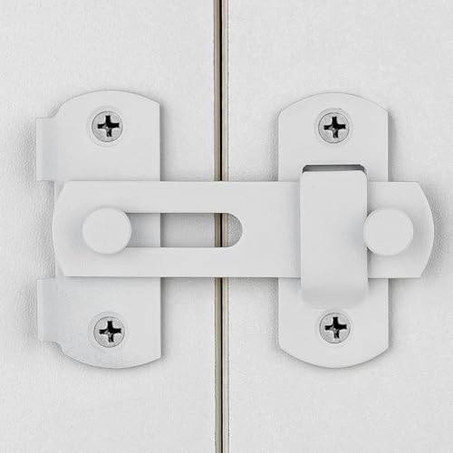 Matte White Stainless Steel Barn Door Latch Bi-fold Door Lock_S - color: Small Matte White