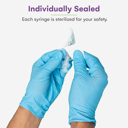 Care Touch Disposable Syringes Without Needle, Luer Slip, 3ml 100 Count - size: 3 ml