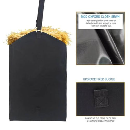 Hay Bag for Horses with Thoughtful Rear Tie-Down Design, 600D Oxford Fabric