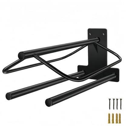 Saddle Rack 23.8 x 12.6 x 10.2 in Heavy Duty Wall Mounted Saddles Stand Portable Saddle Holder with Double Pad Bar Suitable for English Western Horse Blanket Stall Barn Tack Room - style: Two Pad Bar