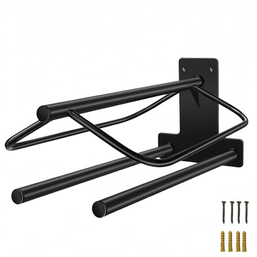 Saddle Rack 23.8 x 12.6 x 10.2 in Heavy Duty Wall Mounted Saddles Stand Portable Saddle Holder with Double Pad Bar Suitable for English Western Horse Blanket Stall Barn Tack Room - style: Two Pad Bar