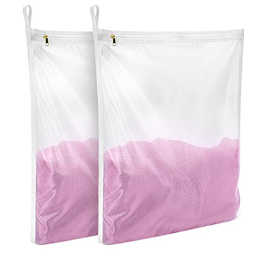GOGOODA 2 Pack Delicates Laundry Bags, Fine Mesh Wash Bag with Hanging Loop - size: 2 Set(2 Large)