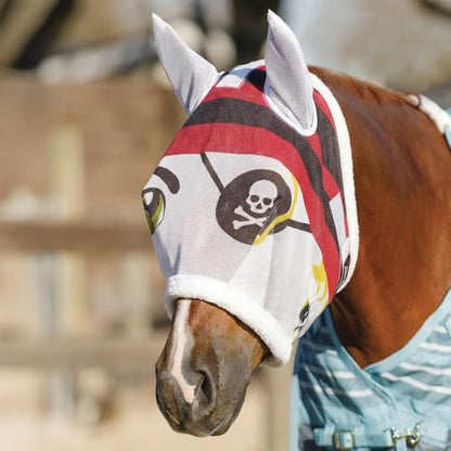 Schneiders Dura-Mesh Mrs. Pirate Designer Fly Horse Mask with Ears | 70% UV Protection | 1000D Mesh | Durable Bug Defense