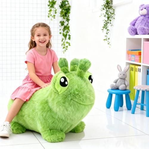 INPANY Bouncy Horse, Kids Frog Hopper Toys with Ultra Thick Plush, Gift Toy - color: Green Frog