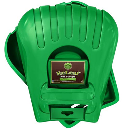 GARDEASE Leaf Scoops, Ergonomic Large Hand Held Rakes for Yard (1 Pair) | Closed-claw design scoops leaves and grass fast, wet or dry. Also great for mulch, compost, fruit picking and pet cleanup.