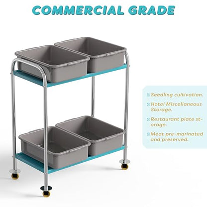 Commercial Bus Tubs Box/Tote Box, 13L Plastic Restaurant Tub, Wash Basin Tub 4-Pack, Grey