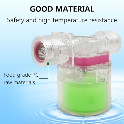 Transparency Water Float Valve, Water Level Control Water Tank Traditional Float Valve Upgrade (1/2” to 1/4“ SIDE) - size: 1/2” to 1/4“ SIDE