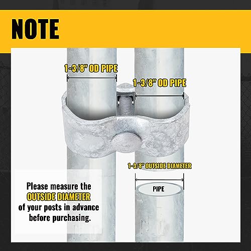 VIVIDA Dog Kennel Clamps 1-3/8", Chain Link Fence Panel Clamps, 4-Pack - size: 1-3/8" (4 PCS)