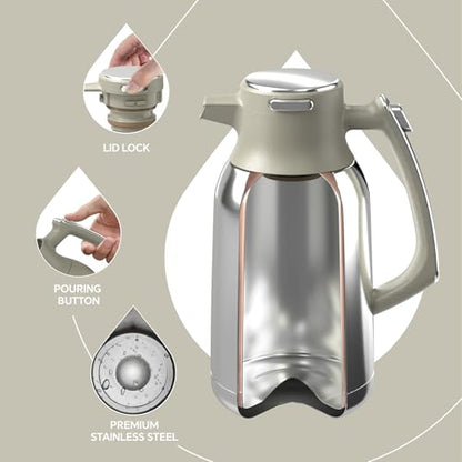IDEUS Thermal Coffee Carafe 68oz, Beverage Dispenser Celadon - color: Celadon, size: 68 Ounces