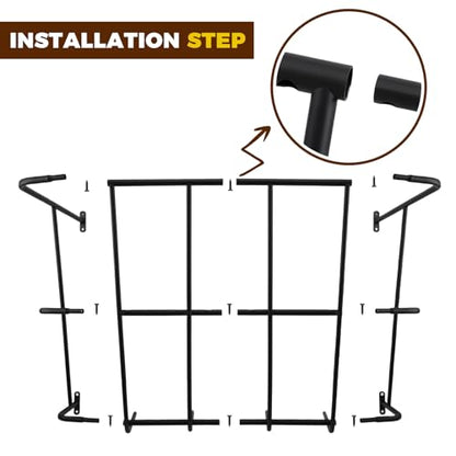 Hay Feeder,Heavy Duty Wall Mounted Hay Rack Detachable Sided Hay Holder for Horses, Goats,Sheep and Livestock,20 Gallons Large Capacity - size: 20 Gallon