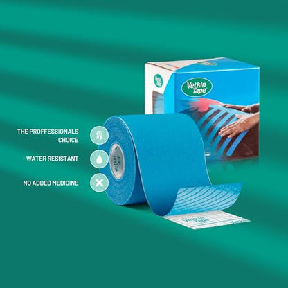 VETKIN Canine & Equine Kinesiology Tape Blue Veterinary Tape 2.4in - color: Blue