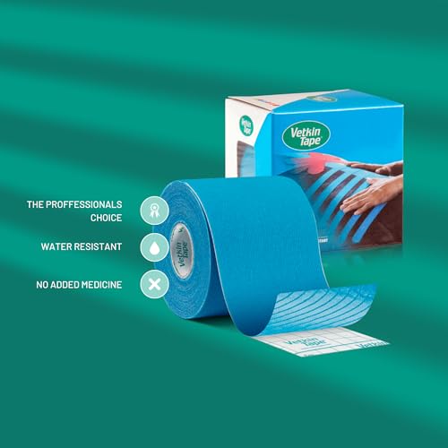 VETKIN Canine & Equine Kinesiology Tape Blue Veterinary Tape 2.4in - color: Blue