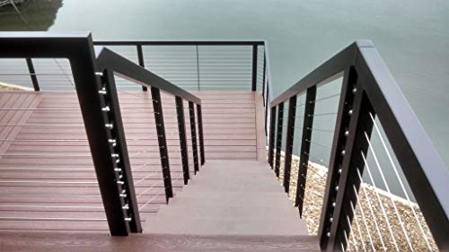 1/8" Cable Railing Kit – 10 Ft Stainless Steel 316 for Metal Posts – No Crimping Required Easy Install System – No End Caps - color: No Caps, size: 10 Feet