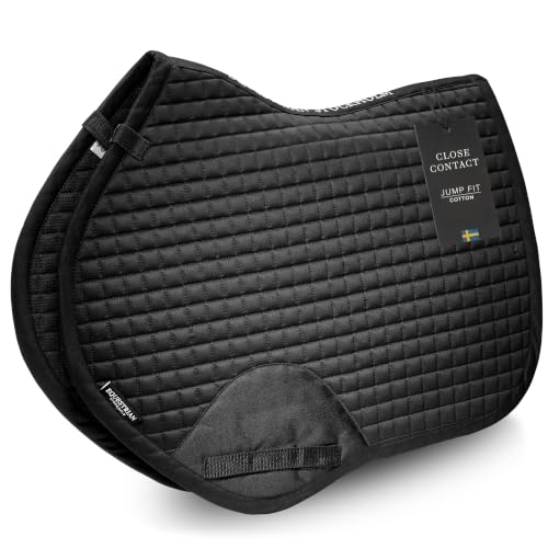 Equestrian Stockholm Close Contact Horse Saddle Pad for Jumping - color: Black