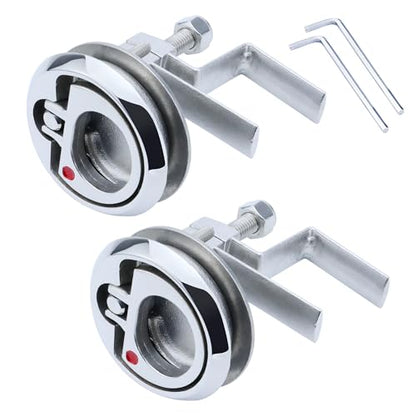 Boat Cam Latch Stainless Steel 316 Marine Hatch Cam Latch Style, Flush Pull Mount Includes Installation Screws Marine Hatch Deck Hardware Ideal for Ships, Yachts, RVs 1 Pcs/2Pcs/Lock/Non-Lock - size: No-Locking 2Pcs