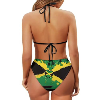 Bikini Set Two Pieces Swim Suits for Women 2026 - color: Jamaica Flag 2, size: Small