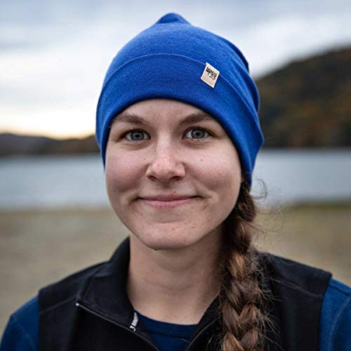 100% Merino Wool Cuff Beanie - Mens & Womens Warm Winter Hat - Watch Cap - Toque - Novelty Beanie - One Size Fits Most - color: Royal Blue