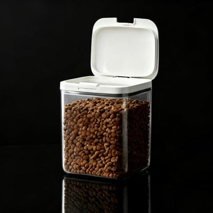 LivLab Mker Dog Food Storage Container 5 lbs Airtight Pet Food Storage Containers with Lids, Cat Food Container, BPA Free, Rice Container, Flour Dispenser(6 lbs), white - color: (D979)-5.5L