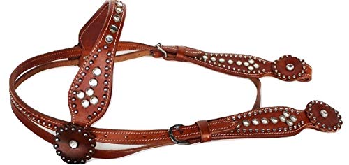 Pro Rider Horse Show Tack Bridle Western Leather Headstall 8554HB