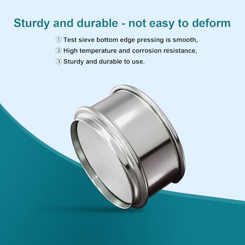 Full 304 Stainless Steel Mesh Sieve Screen, LVDALAB 300 Mesh (0.05mm) Aperture, 2.4inch(6CM) Dia Standard Sample Analysis Test Sieves Sifters Strainer for Industrial Laboratory Homes - size: 300 Mesh(0.05mm)/Ф2.4in(6CM)