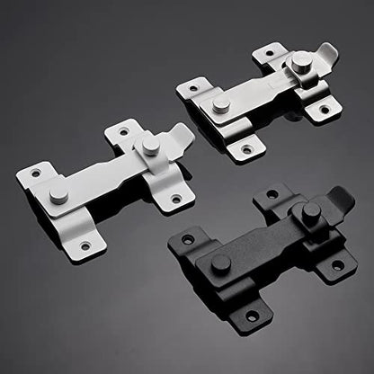 4 Packs Matte Black Barn Door Latches，4.33”x 3.23” Flip Door Latch - color: Matte Black_4 Pack